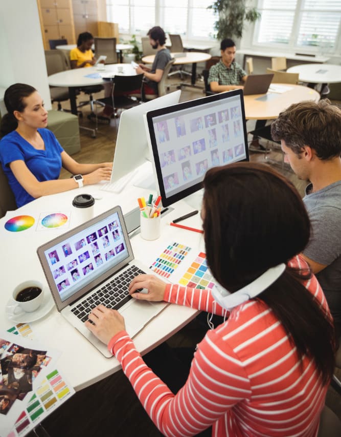 Web Designers are working in the company